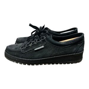 MEPHISTO Women’s Lady Black Suede Lace Up Sneakers Walking Shoe. Size 11